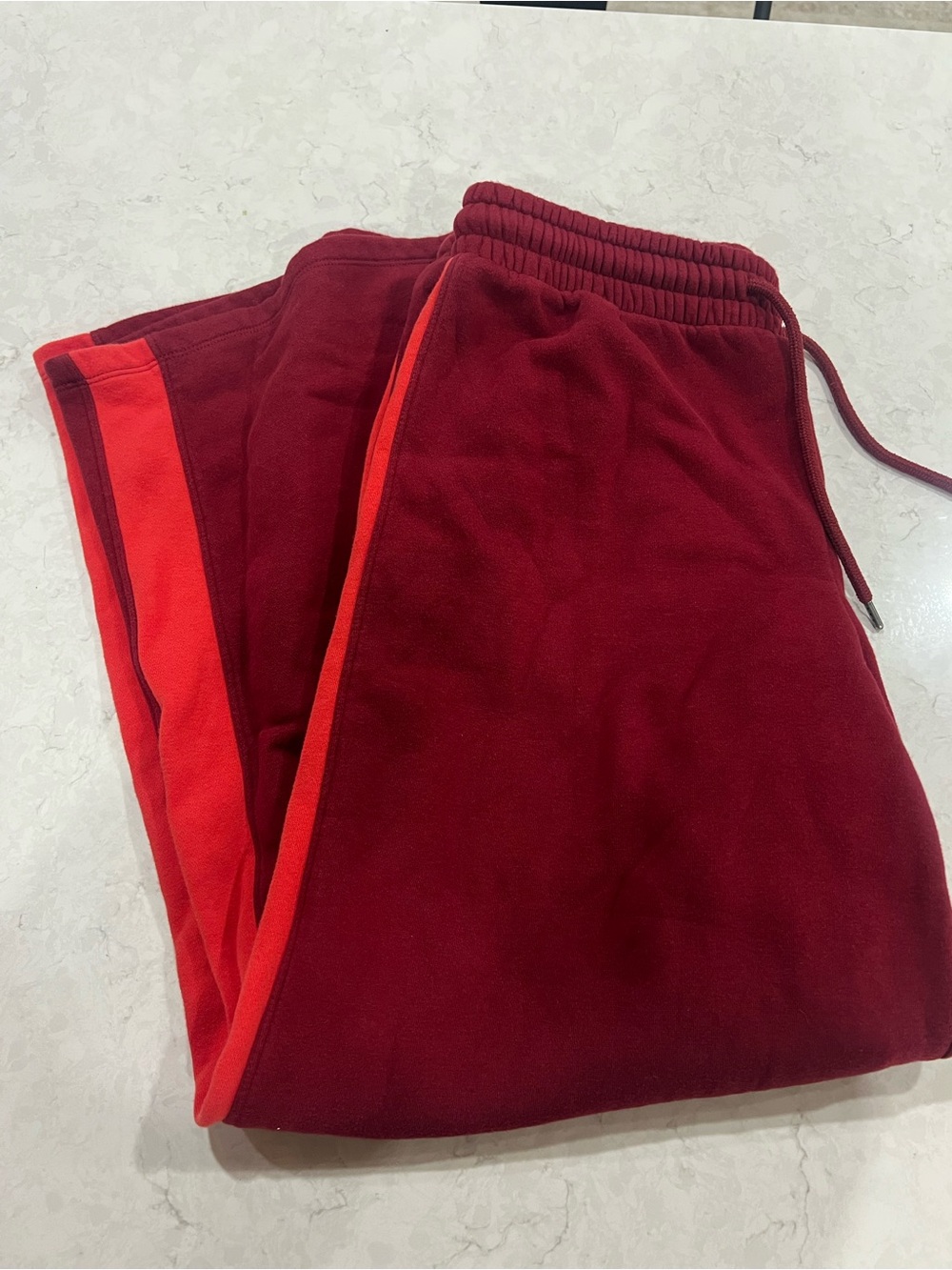 Target Maroon Joggers with Red Side Stripe